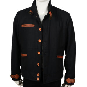 Denim Richards Yellowstone Wool Leather Contrast Jacket