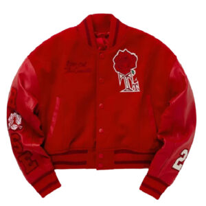 Teyana Taylor Rose Red Wool Varsity Jacket