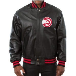 Atlanta Hawks NBA Varsity Leather Jacket