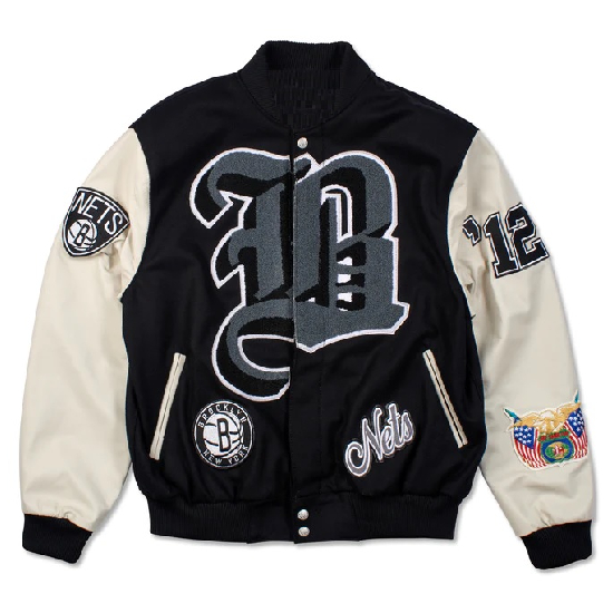 Brooklyn Nets Varsity Leather Jacket