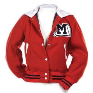 Glee Cheerios Cheerleading Red Bomber jacket