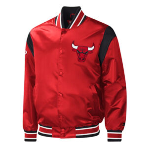 NBA Chicago Bulls Starter Red Force Play Varsity Jacket