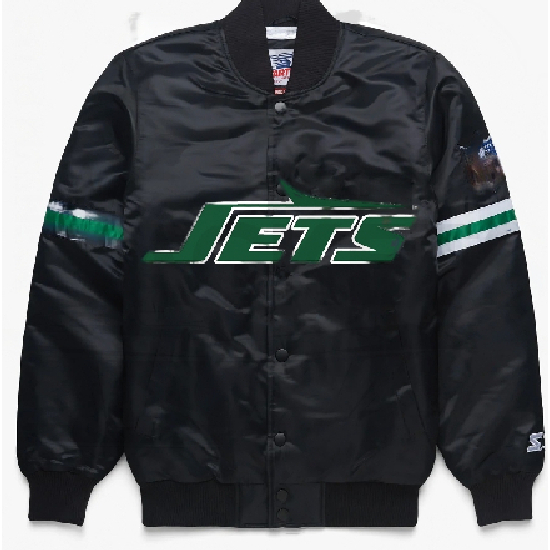 New York Jets Limited Edition Starter Black Satin Jacket
