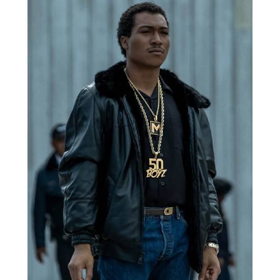 BMF 2021 Demetrius ‘lil Meech’ Flenory Black Leather Jacket