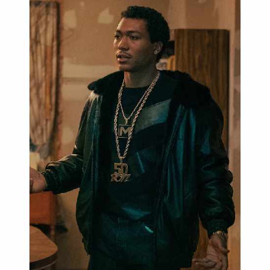 Black Mafia Family 2021 Demetrius ‘lil Meech’ Flenory Black Leather Jacket