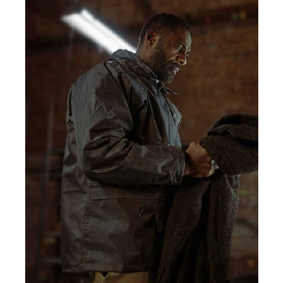 Luther The Fallen Sun Idris Elba Black Hooded Jacketa