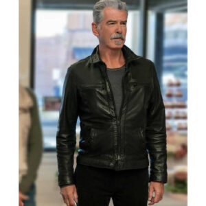 Movie The Out-Laws 2023 Pierce Brosnan Biker Leather Jacket