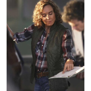Tv Series The Company You Keep 2023 Polly Draper Olive Quilted Vest
