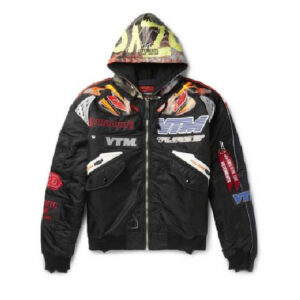 Vetements x Alpha Black Hooded Racing Jacket