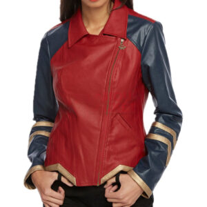 Wonder Woman Comic Red Leather Jacket