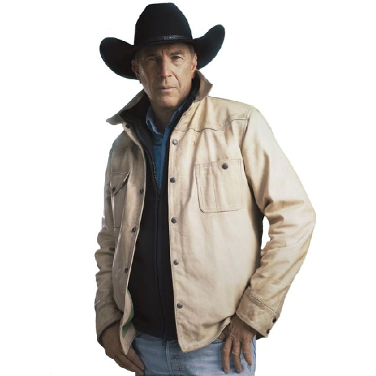 Yellowstone S05 John Dutton White Leather Jacket