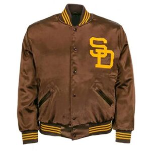 1969 San Diego Padres Brown Bomber Satin Jacket
