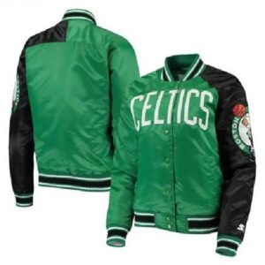 Dugout Boston Celtics Black And Green Satin Jacket