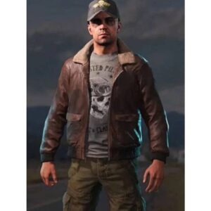 Far Cry Aviator Brown Shearling Leather Jacket