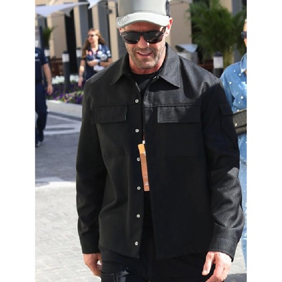 Grand Prix Jason Statham Abu Dhabi F1 Wool Black Jacket