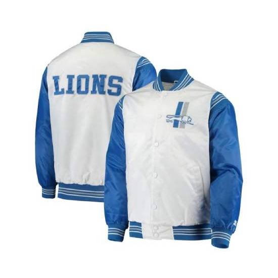 Men’s Detroit Lions Starter Historic Logo Renegade Satin Varsity Jacket