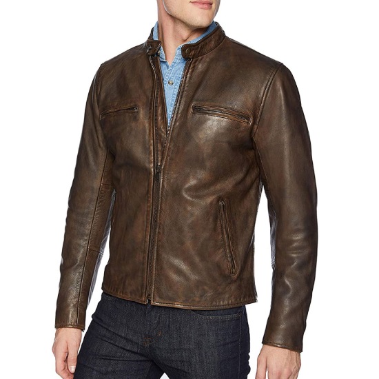 Men’s Lucky Vintage Brown Leather Jacket