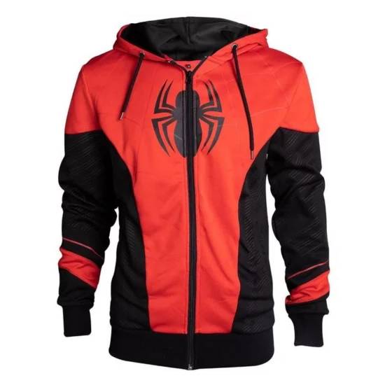 Movie Spider-Man Far from Home Red And Black Hooded Jacket