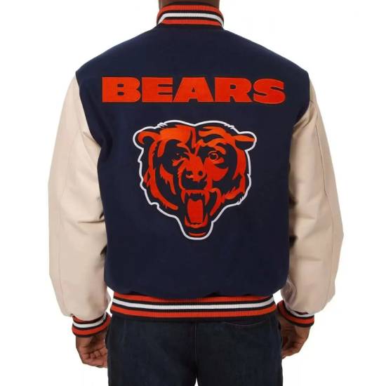 NFL Chicago Bears Varsity Letterman Navy Blue Jacket