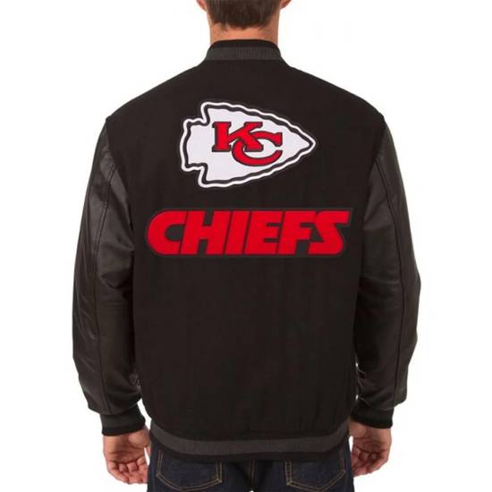 NFL Kansas City Chiefs Black Letterman Jacket