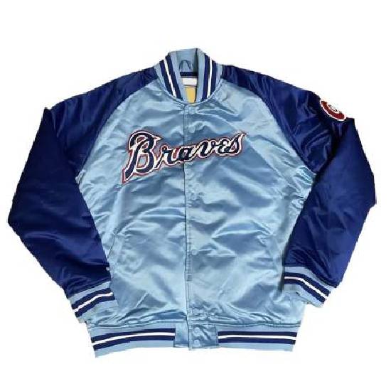 Reload Atlanta Braves Blue Satin Jacket
