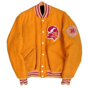 Tampa Bay Buccaneers 90’s Orange Full-Snap Wool Varsity Jacket