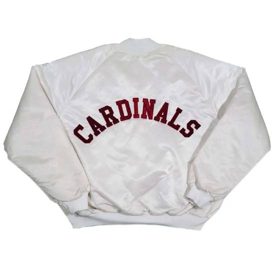 80s Arizona Cardinals Satin White Jacket