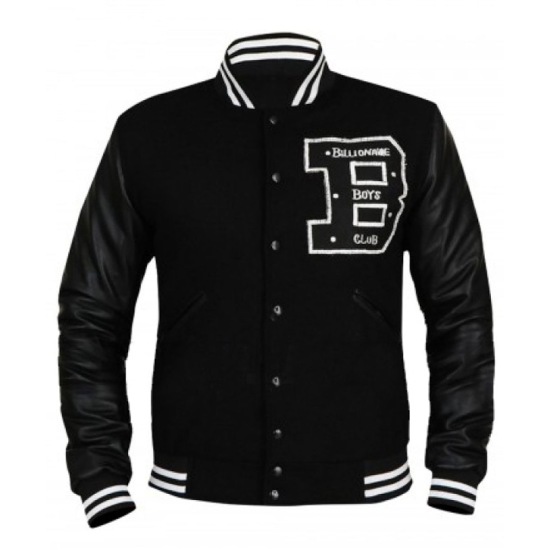 BBC Billionaire Boys Club Black Varsity Bomber Jacket