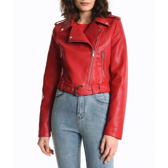 Becky G New York City Leather Red Jacket