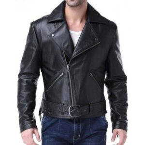 Ghost Rider Johnny Blaze Moto Black Leather Jacket