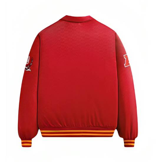 Kith x NFL Chiefs Red Satin Jacket