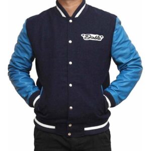 Suicide Squad Jay Hernandez Blue Letterman Wool Varsity Jacket