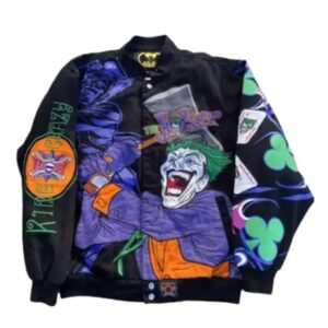 Vintage The Joker Batman Black Satin Jacket