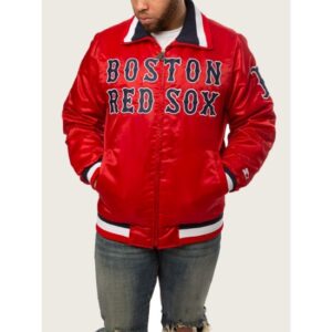 Boston Red Sox Varsity Red Satin Jacket