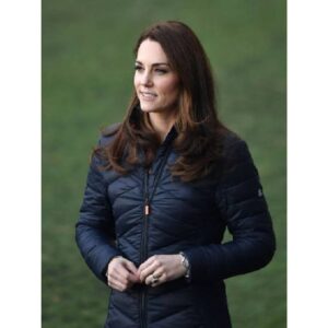 Kate Middleton Blue Quilted Jacket