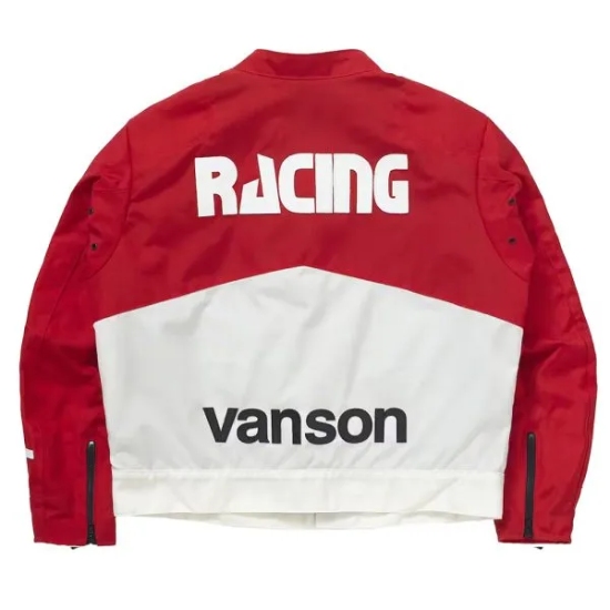 Vanson Supreme Racing Biker Red Jacket