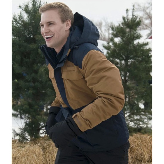 Nate Amazing Winter Romance Marshall Williams Brown And Blue Hooded Jacket