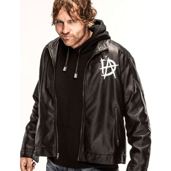 WWE Dean Ambrose Full-Zip Leather Black Jacket
