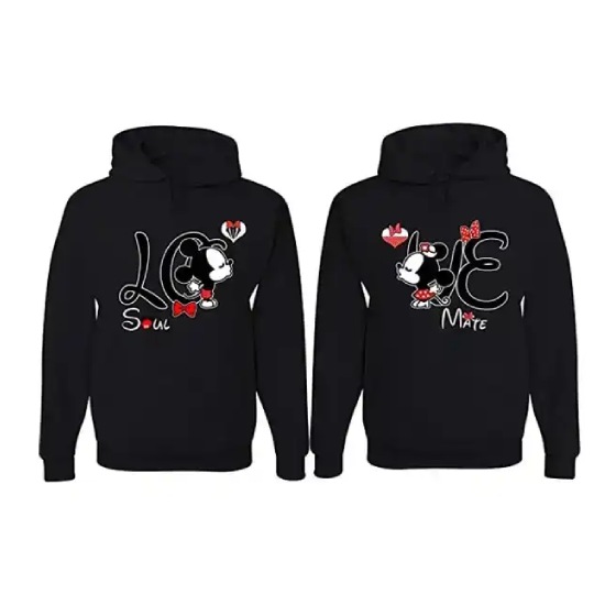King And Queen Matching Pullover Black Jacket