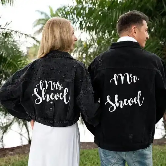 MR And MRS Custom Denim Jacket